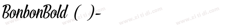BonbonBold 普通(西方)字体转换